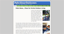Desktop Screenshot of patio-ideas-guide.com