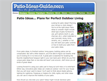 Tablet Screenshot of patio-ideas-guide.com